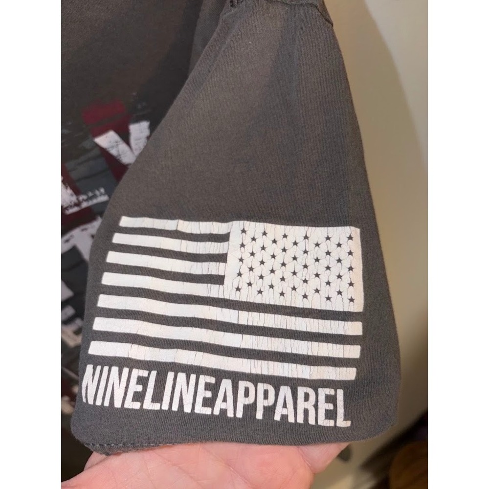 Nine Line Apparel Mens XL Gray Helicopter Graphic T-Shirt Short Sleeve Tee - Picture 3 of 4